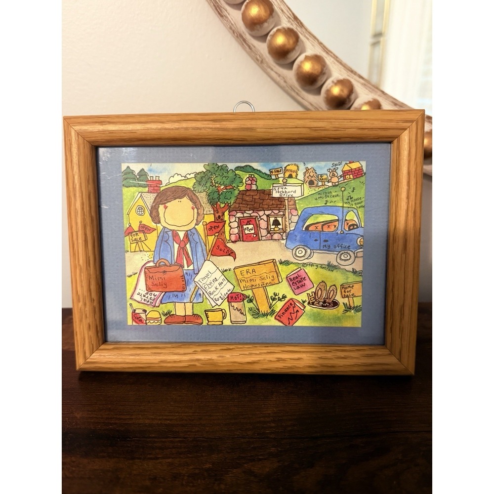 1981 Gay Felton Personalized Realtor Real Estate Framed Print Mimi Selig ERA Art